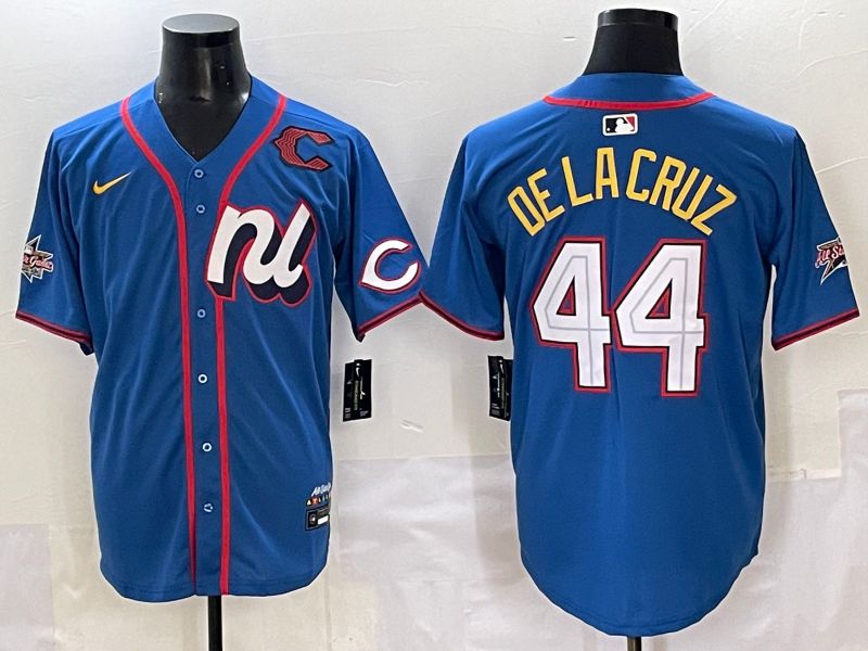Men 2025 Cincinnati Reds #44 De Lacruz Blue All star Nike MLB Jersey style 2->cincinnati reds->MLB Jersey